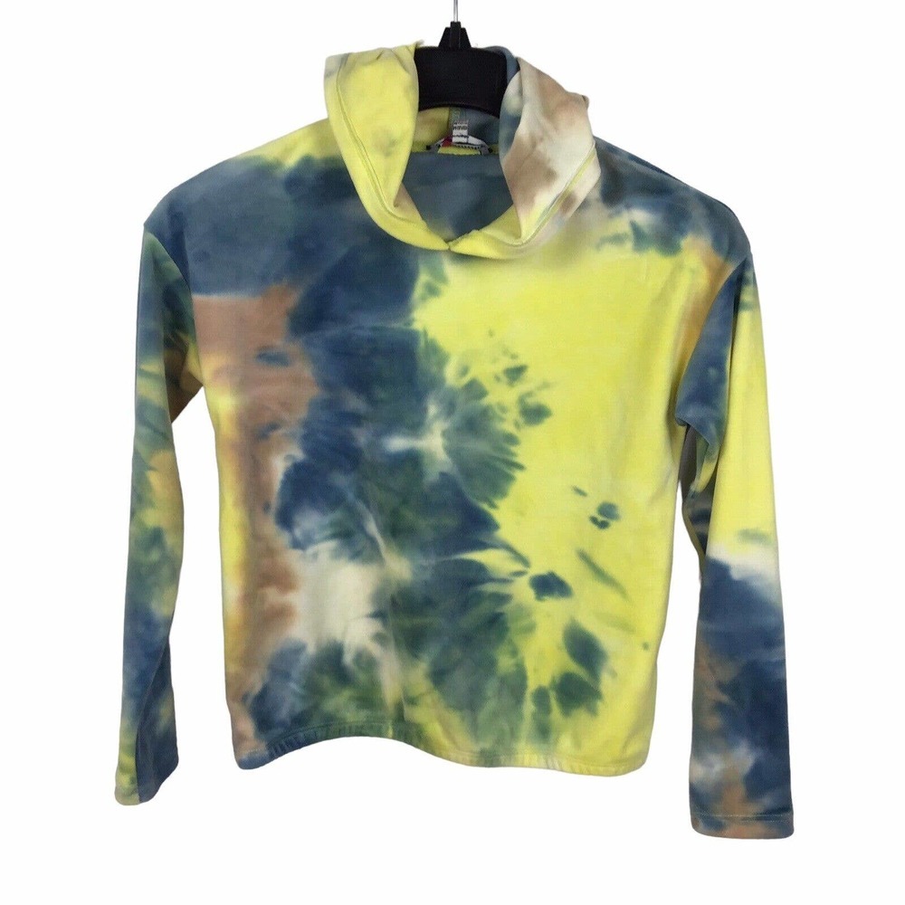 Freshman 1996 Girls M 8/10 Long Sleeve Tie Dye Velour Hoodie Sweatshirt Pullover